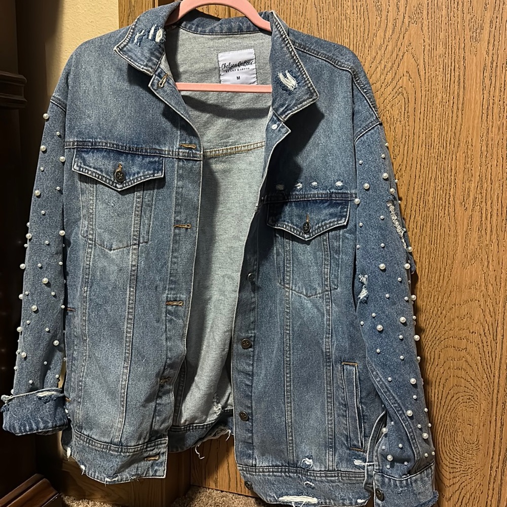 Pearl denim jacket
